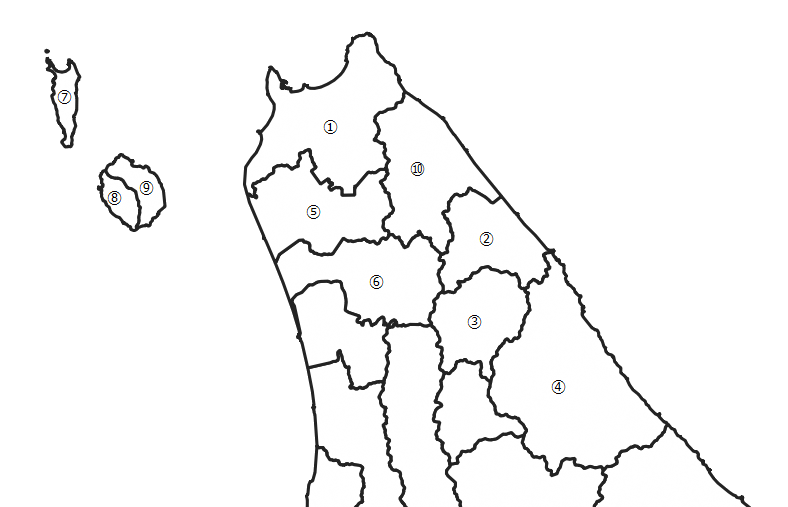 宗谷(そうや)地方の市町村の位置