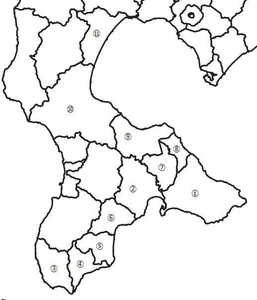 渡島（おしま）地方の市町村の位置