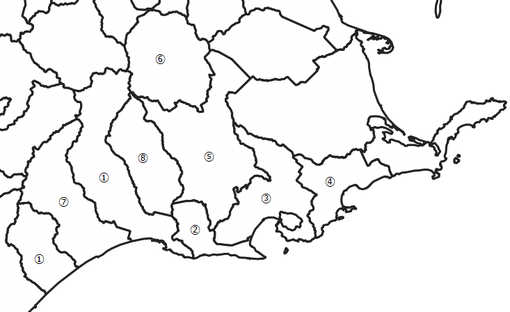 釧路（くしろ）地方の市町村の位置