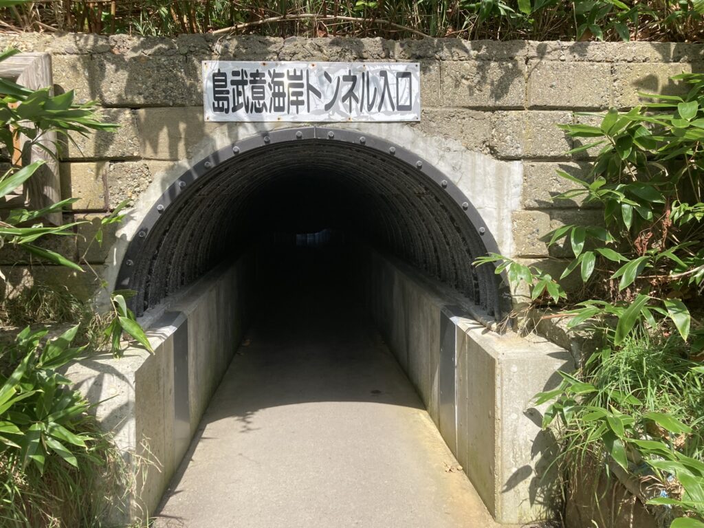 島武意海岸トンネル入口