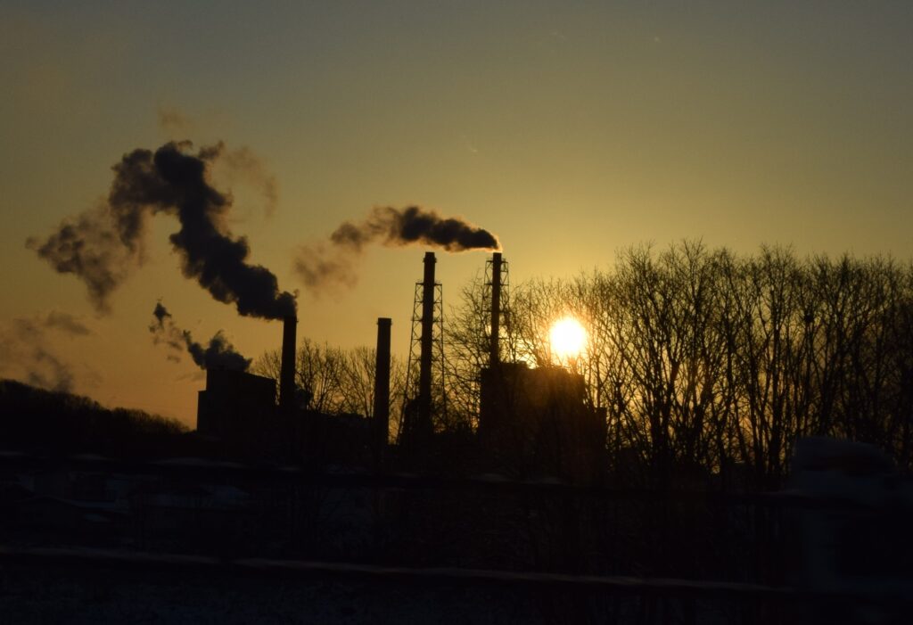苫小牧東IC付近の朝日