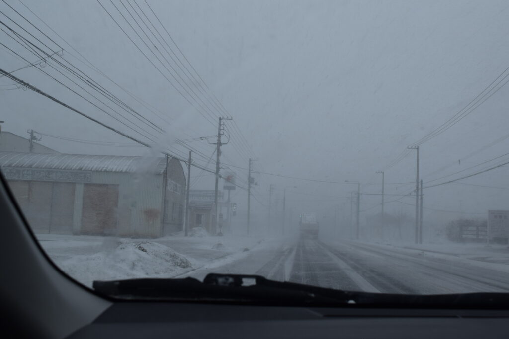 洞爺湖町　吹雪