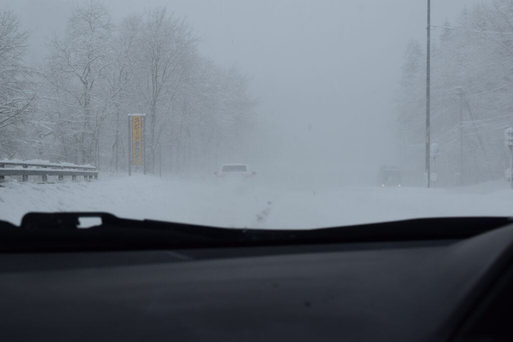 七飯町　吹雪