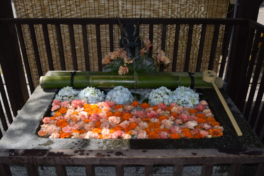 豊平神社　花手水