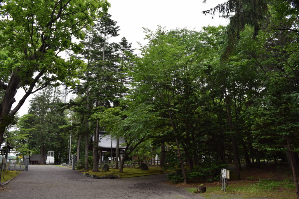 鷹栖神社　自然の多い境内
