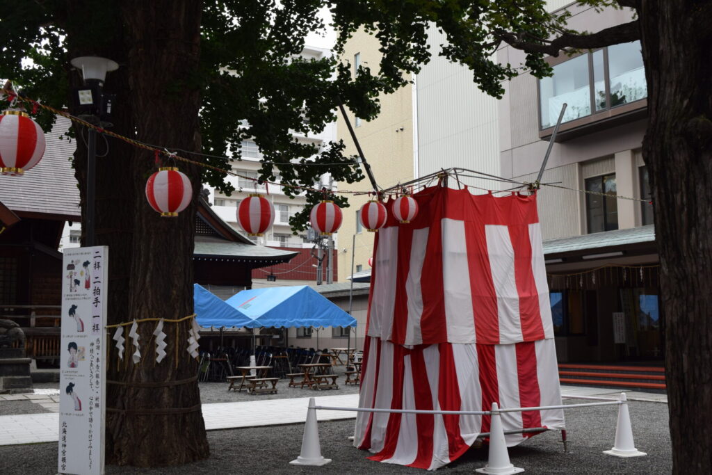 北海道神宮頓宮　頓宮盆踊りの櫓