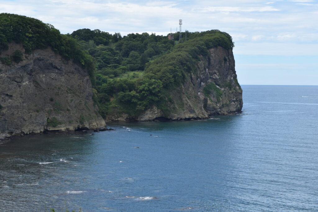 忍路神社　神社手前の景色