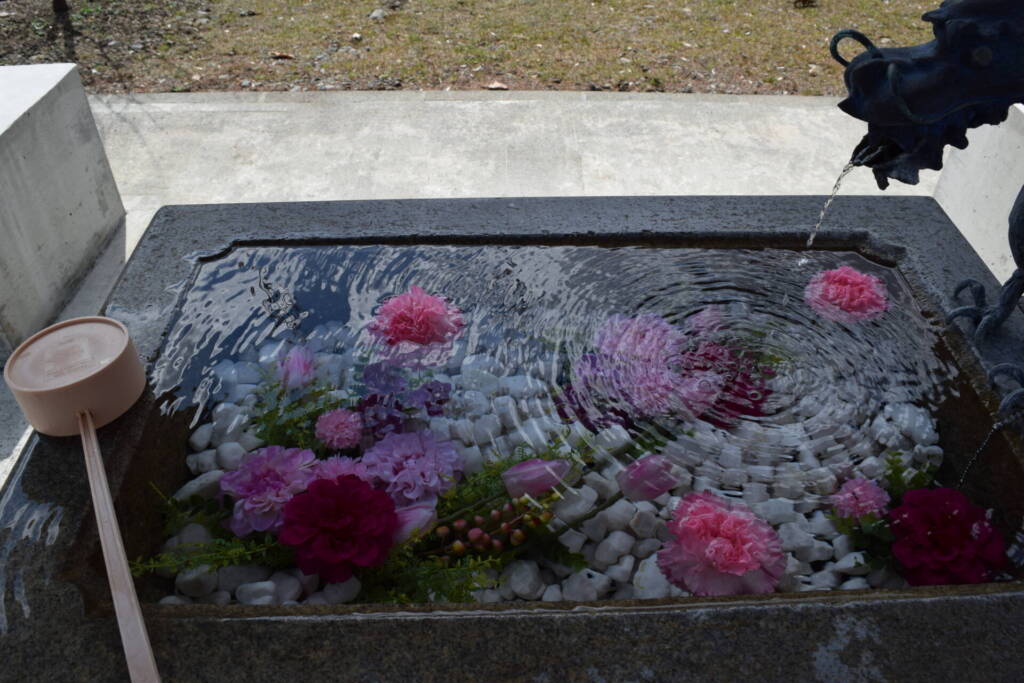 鹿追神社　花手水